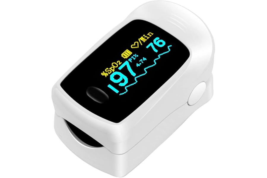 BLT M70B Oxygen Monitor Finger Adults, Fingertip Pulse Oximeter CE Approved, UK Standard, SpO2 Blood Oxygen Saturation Sats Monitor Oxymetre Probe with Heart Rate and Perfusion Index