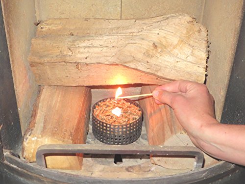 Neu: Anzündhilfe XT (5 J. Garantie) für Kaminöfen – Direktanzünder auch für große Holzscheite, Holzbriketts u. Kohlebriketts – Pelletkorb – Kaminkorb – Brennkorb – Schnellanzünder – Kaminzubehör – Pelletskorb – Anzündholz – Holzpellets - 4