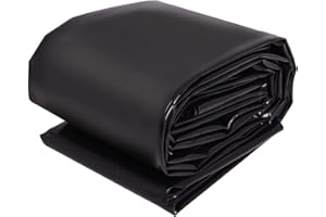 MMCUBE HDPE Teichfolie 1x2m 2x2m 3x7m 4x4m 5x5m 6x9m 8x10m 10x12m, Schwarz Teichfolien, Flexibel Gartenteiche Dichtungsfolie Teichmembran Folie für Fischteiche, Brunnen, Wassergarten und Wasserfall ( Size :