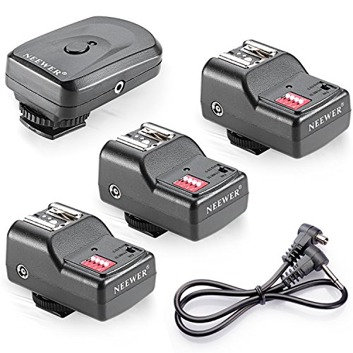 Neewer 16 Canaux FM Radio Kit de D  clencheur    Flash Sans Fil 1   metteur   3 R  cepteur   1 C  ble De Synchro pour Canon 580EX II 580EX 550EX 540EZ 520EZ 430EX 430EZ 420EX 420EZ 380EX  Nikon SB-800 SB-600 SB-28 SB-27 SB-26 SB-25 SB-24  Olympus FL-50 FL36  Pentax AF-540 FGZ AF-360 FGZ AF-400 FT AF-240 FT  Sigma EF-500 DG Super EF-500 DG ST EF-430  Sunpak Auto 2000DZ 622 Pro 433AF 433D 383 355AFm 344D 333D  Vivitar 285HV et d   Autre Flash avec Sabot Universel