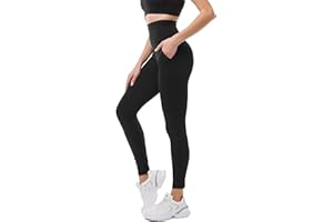 SINOPHANT Leggings a Vita Alta con Tasche da Donna, Morbido Come Il Burro Elastici opachi Yoga Pantaloni