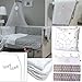 Produktbild Babymajawelt® MEGA SET 10 TLG Sterne/Stars Baby Bettwäsche Set + Betttasche + Kuscheldecke + Spannbetttuch + Himmelstange + Dekokissen + Kindersteppbett Set 135x100 + 40x60 cm (Stars grau)
