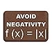 Produktbild Bgejkos Avoid Negativity Funny Math Skid Resistance Indoor Door Mats Kitchen Rug