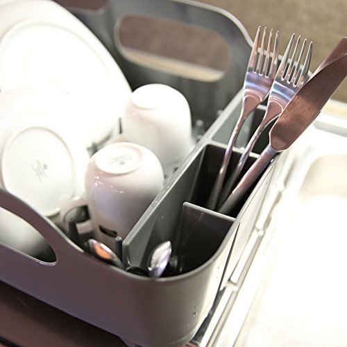 Umbra 330590-149 Tub Dish Rack, Geschirrabtropfkorb aus Kunststoff, Grau - 4