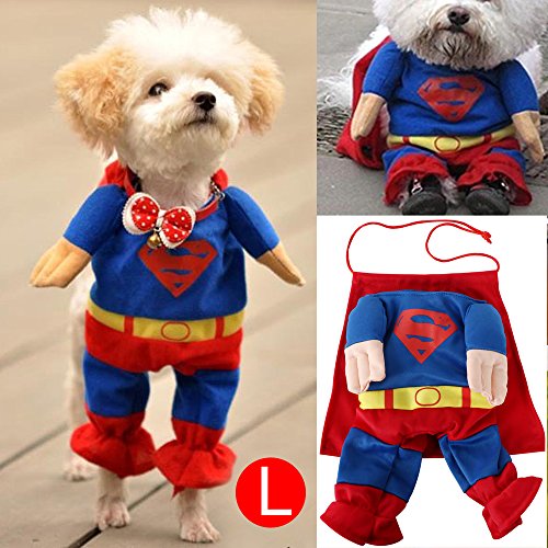 DIGIFLEX-Pet-Dog-Super-Hero-Costume-Fancy-Dress-Halloween-Outfit-Large-14537cm-Neck