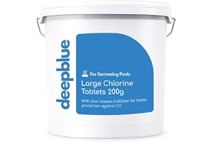 Deep Blue – Stora 200 g stabiliserade klortabletter med långsam upplösning - 10Kg