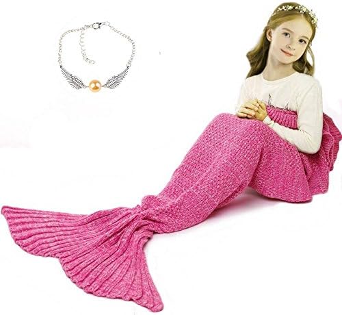 Christmas Gifts For Girls Kids, Mermaid Tail Blankets Gifts For Girls Teens Kids Best Xmas Gifts (55"x27.5", Pink )