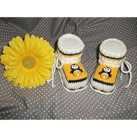 gestrickte Babyschuhe, Babyschühchen, Babysocken *Eisläufer*