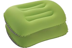 Idocolors Almohadas de Camping Hinchable Ultraligera Set de 2 Cojines de Playa Compacto y Portátil Almohadas para Viajes y Senderismo, Verde