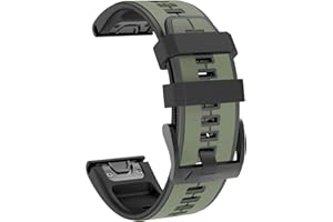 ISABAKE Strap for Garmin Fenix 7 / Fenix 6 / Fenix 5 / EPIX 2, Quick Fit 22mm Silicone Watch Band for Approach S60/S62, D2 Delta, Forerunner 935/945