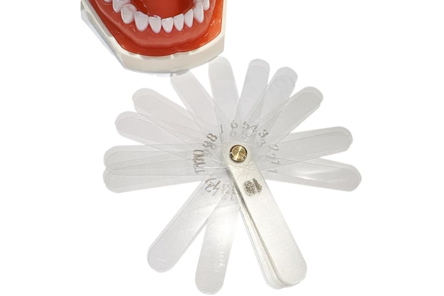 Dental High Quality Occlusal Measurement Ruler Tools Leaf Gauge 56 pieces Autoclavable Numbered 0.1mm Thickness