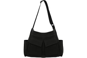 Gkhlg Messenger Bag Durable Multi-Pockets Stylish Canvas Bag for Men & Women Large Cross Body Bags for Women for Work School Travel and Daily Use