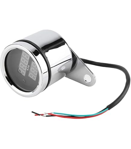 JIN Tachymètre électronique-compteur de tachymètre de moto LED 12V - Bricolage