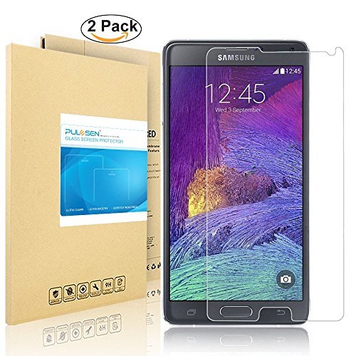Galaxy Note 4 de Pantalla  PULESEN   2-Pack   Ultra Resistente  2 5D 9H dureza  Samsung Galaxy Note 4 Vidrio Templado Protector de Pantalla Protector de pantalla para Galaxy Note 4