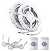 Produktbild ALED LIGHT Bewegung aktiviert Bett Licht, Lichtempfindlich,LED Strip mit Sensor, Auto Ein/Aus Bewegungsmelder Nachttischlampe, Bewegung aktivierte LED-Lichtleiste für Bett Sofa Stufe und Außen, Warmweiß (1M*2 LED Streifen)