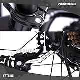 Fitifito Helsinki 26 Zoll Elektrofahrrad Fatbike E-Bike Pedelec, 36V 250W MXUS Heckmotor, Kenda 26 x 4,0 MTB Reifen, Matt Schwarz Grau - 7