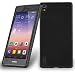 Produktbild Huawei P7 Silikonhülle in SCHWARZ von Cadorabo - TPU Schutzhülle für Huawei P7 Edelstahloptik gebürstet BRUSHED Design – Handyhülle Bumper Case Backcover in SCHWARZ
