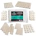 Produktbild Premium-Filzgleiter von No Sweat DIY | Filzgleiter Selbstklebend-Set mit 128 Stk für Stühle, Tische und mehr | Bodenschutz mit einer Stärke von 5mm für Parkett, Laminat u.v.m | Verschiedene Größen