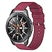 Produktbild BZLine Armband | Gewebe Schnelle Veröffentlichung Uhrenarmband | Für Samsung Galaxy Watch 42 mm 46 mm Smartwatch Bluetooth | Robust und Langlebig | Einfach zu Justieren | Band breit: 20 mm/22 mm | Handgelenkgröße: 6,1-7,8 Zoll | 7 Farben (Rot, 46 mm)