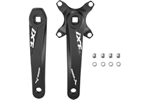 CYSKY Guarnitura Bici 170 mm, 104 BCD, MTB Guarnitura Perno Quadro, pedivella Bici con bulloni per Ingranaggi, per Mountain Bike, Bici da Strada, Bici da Corsa, Bici Pieghevole, Ebike