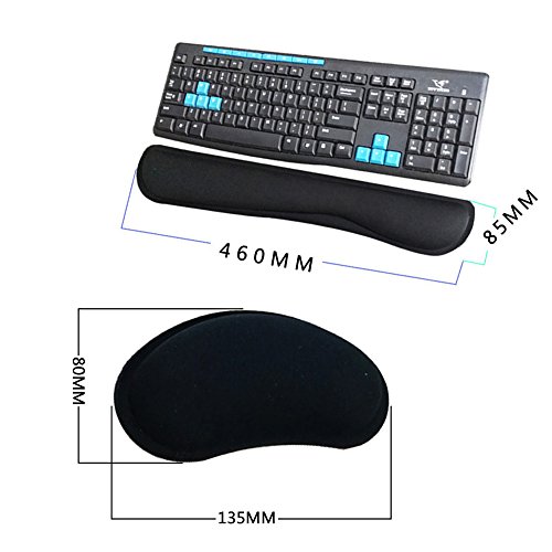 Esponja de memoria Resto de mu eca de teclado y resto de mu eca de rat n Coj n de rat n suave para la computadora y el ordenador port til Negro Esponja de memoria Resto de mu eca de teclado y resto de mu eca de rat n Coj n de rat n suave para la computadora y el ordenador port til Negro