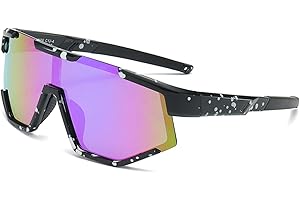 Beafaeur Occhiali Sole Sportivi Polarizzati Occhiali Ciclismo Bambino Protezione UV400 occhiali Bici Bambino 5 ai 16 Anni per Ciclismo Tennis Rugby Corsa Sport All'aperto