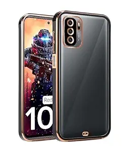 A3sprime Back Case Cover for Redmi Note 10T 5G [Shockproof Transparent Soft TPU Bumper Protection Back Cover] Color - Black