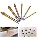Produktbild Fliesenbohrer Set,Hakkin,6 teilig Fliesenbohrer-Set Hartmetall 4 Schneidkanten Glasbohrer Set Diamantbohrer Hohlbohrer Keramikbohrer Bohrer Bohrerset Glasschneider für Keramikfliesen
