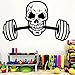 Produktbild jiuyaomai Lustige Stil Gewichtheben Wandaufkleber PVC Abnehmbare Für Fitness Raumdekoration Zubehör Wandbilder Adesivo De Parede   L 42 cm X 70 cm