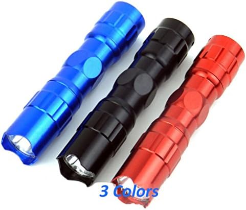 Heemepink Super Bright 3W Pocket LED Mini Waterproof AA Flashlight Torch Light Lamp With Strap Keychain