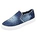 Produktbild Sillor Espadrilles Damen Klassisch Slip-on Denim Segeltuchschuhe Low-Top Flach Slippers Bequem Leichte Freizeitschuhe