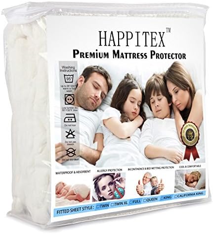 Twin Mattress Protector -TPU Coated Waterproof Mattress Topper with Breathable, Blocks Dust Mites, Allergens, Smooth Soft Coral Velvet Cover by HAPPITEX