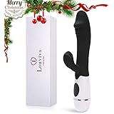 Vibrador Louviva Silicona Consolador Sexual Mujer de G-Punto Estimulación del Clítoris Juguetes Sexuales ( Color Negro)