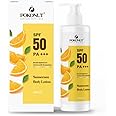 POKONUT SPF50 Sunscreen Body Lotion | Broad Spectrum Protection | Prevents Tanning with No White Cast | Enriched with Orange Extract, Zinc Oxide & Shea Butter | Non-Greasy, Water-Resistant, Suitable for All Skin Types | 200ml