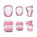 Produktbild Fontic Kinder Protektoren Set Schutzausrüstung 2 Knieschoner 2 Handgelenk Pads 2 Ellenbogenschutz Für Roller Skating Ice Skate Skateboard Inlineskates (M, Rosa)