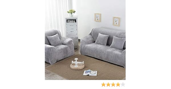 Joyfulbid Sofa Covers Thick Pure Color For 1 2 3 4 Seater Sofa Protector Velvet Easy Fit Elastic Fabric Stretch Couch Slipcover Grey 2 Seater Joyfulbid Sofa Covers Thick Pure Color For 1 2 3 4 Seater Sofa Protector Velvet Easy Fit Elastic Fabric Stretch Couch Slipcover Grey 2 Seater
