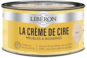 Libéron La crème de cire pour bois, en pâte, Blanc 250ml