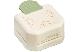 Loveria Eckenstanzer 3 in 1 | Papier Ecken abrunden, 3 Größen 4mm / 7mm / 10mm | Stabiler Stanzer aus Edelstahl | Eckenabrunder zum Basteln | Bastelzubehör