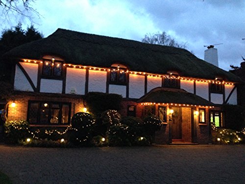 Lichterkette mit 25 Glühlampen Garten Außen- und Innenbereich 25 ft Warmweiß, End-to-End – CE Listed Wasserdicht (Incandescent Bulbs Included) EU Plug - 5