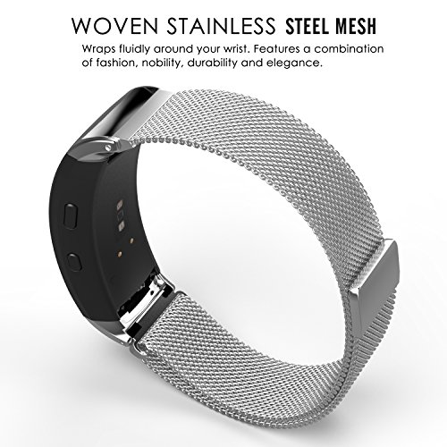 MoKo Samsung Gear Fit2 y Fit 2 Pro Correa de Reloj Pulsera Milanesa Loop Correa Acero Inoxidable Brazalete SmartWatch Banda Conector para Samsung Gear Fit 2 Pro Smartwatch Plateado MoKo Samsung Gear Fit2 y Fit 2 Pro Correa de Reloj Pulsera Milanesa Loop Correa Acero Inoxidable Brazalete SmartWatch Banda Conector para Samsung Gear Fit 2 Pro Smartwatch Plateado