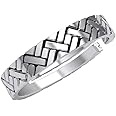 Clara Pure 925 Sterling Silver Oxidised Cross Men Ring |Size Adjustable | Gift for Men & Boys