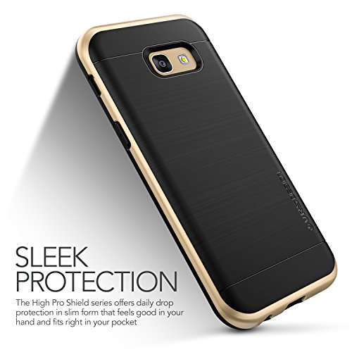 Samsung Galaxy A5  2017  m  vil  VRS   Tel  fono M  vil  Negro   Oro  doppelschichter Premium de protecci  n Silicona Dise  o y PC Case Dual Layer TPU Bumper Funda Carcasa  High Pro Shield  para Samsung Galaxy A5  2017