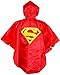 Produktbild Superman ROT Kinder Regenponcho Cape - Einheitsgröße Umhänge - Regen Poncho Superheroes mit Kaputze Regenmantel für Superhelden - King Mungo - KMSP006
