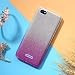 Produktbild EINFFHO Redmi 6A Silikon Hülle, [2 in 1] Kristall Glänzend Gradient Glitzer Weich Silikon Handyhülle Schutz Etui Bumper Schutzhülle Case Handy Hülle für Xiaomi Redmi 6A, Lila