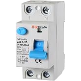 Pure Differential Switch 16A 2 Pole 2P 220V 6kA 30mA 2 DIN Modules RCCB C16