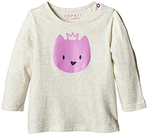 ESPRIT Baby-Girls 095EEAK005 Princess Cat T-Shirt, Grey (Ice), 12-18 Months (Manufacturer Size:86)