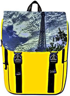 Custom Paris Casual Shoulders Backpack Oxford Fabric,10.6"(L) X 5.1"(W) X 13.4"(H) Inches for Men and Women,Suit for: Packing Books, Mobile Phone, Wallet, Folders, Food, Laptop and iPad