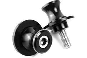 QJY-MOTOR PART-STORE 2pcs Universel Diabolos M10*1.25 CNC Aluminum pour Duke 125 250 390 690 Enduro SMC 990 Supermoto Z750 Ninja 250R ZX-10R ZX-6R CFMOTO 450NK 450SR 450MT 650NK 800MT-Noir