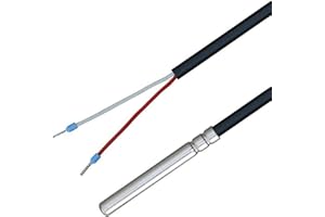 iOVEO 035HP01210 - PT100 - Sonda di temperatura con cavo in PVC 105°C, sensore di temperatura, sensore di memoria, sonda e riscaldamento, 10 metri