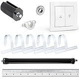 Komplettset = Mini-Motor + Wippschalter + Zubehör + 2.0 m Rolladenwelle/40mm